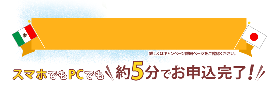 スマホでもPCでも約5分でお申込完了!