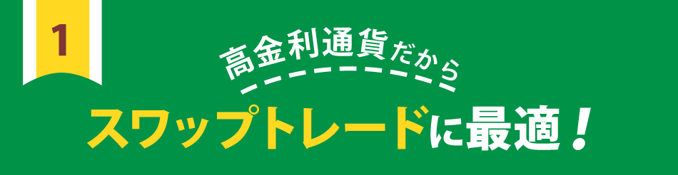 高金利通貨だからスワップトレードに最適!