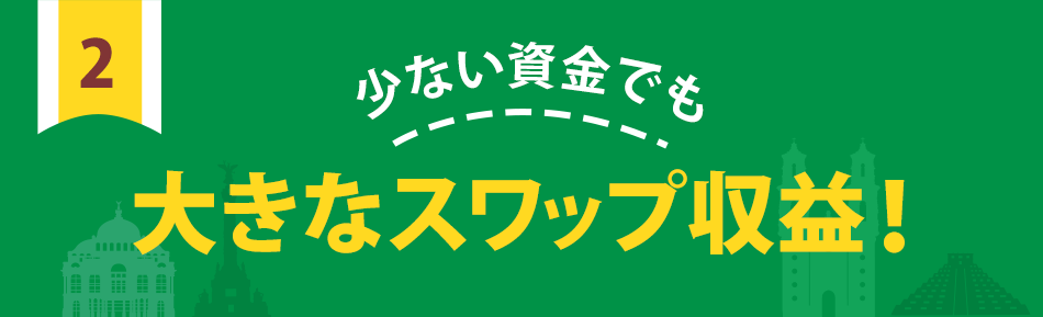 少ない資金でも大きなスワップ収益!