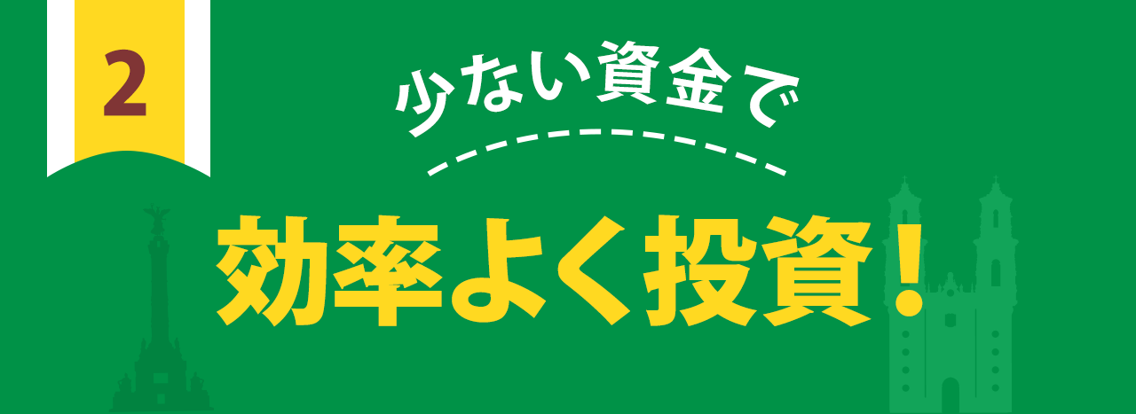 少ない資金で効率よく投資!