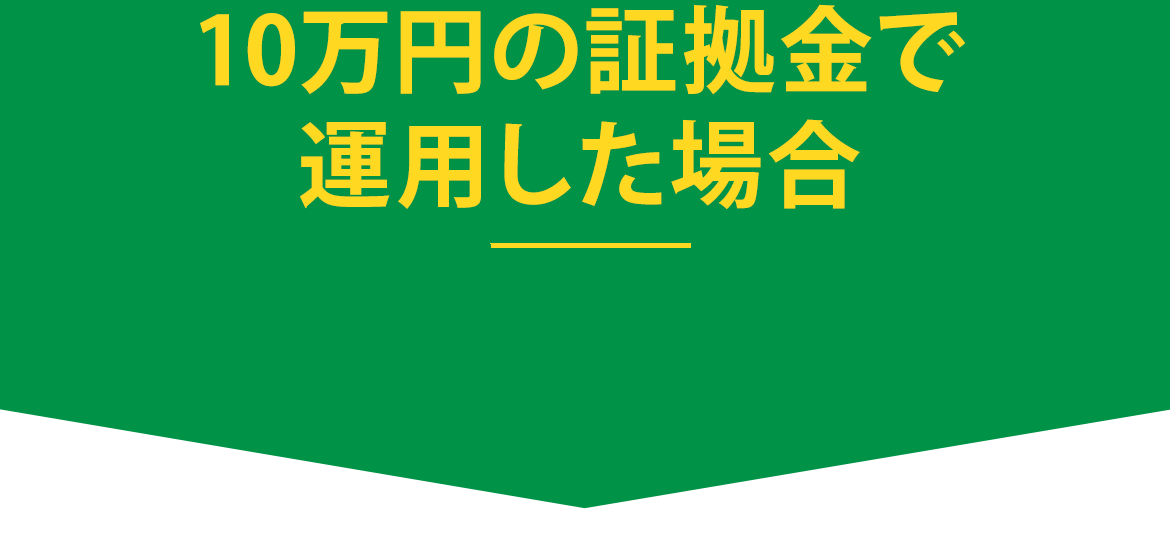 10万円の証拠金で運用した場合