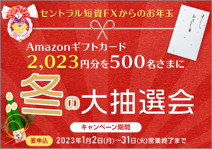 Amazonギフトカード2,023円分を500名さまに　＜冬の大抽選会＞