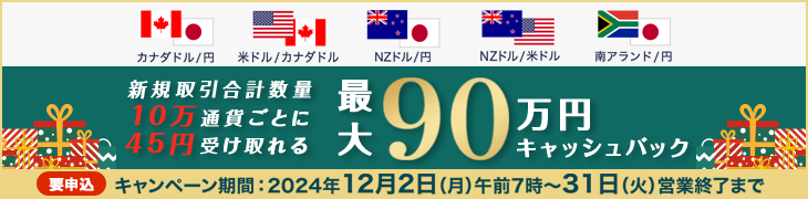 5通貨ペアキャッシュバック