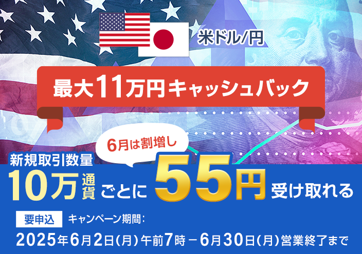 USD/JPYキャッシュバック