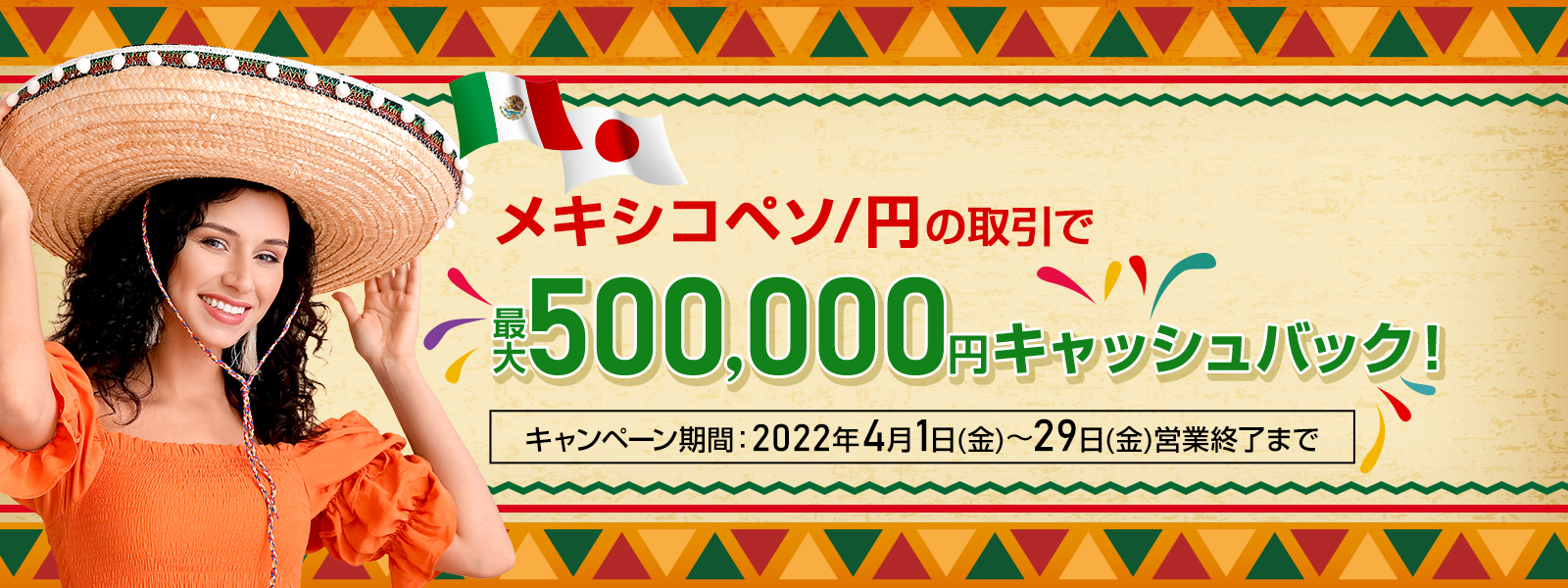 メキシコペソ/円キャッシュバックキャンペーン