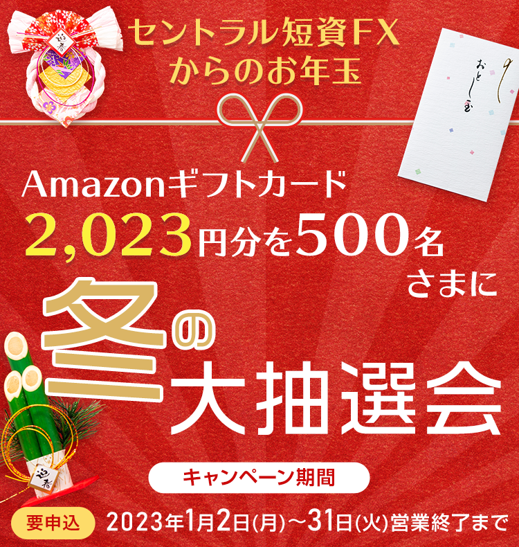Amazonギフトカード2,023円分を500名さまに＜冬の大抽選会＞