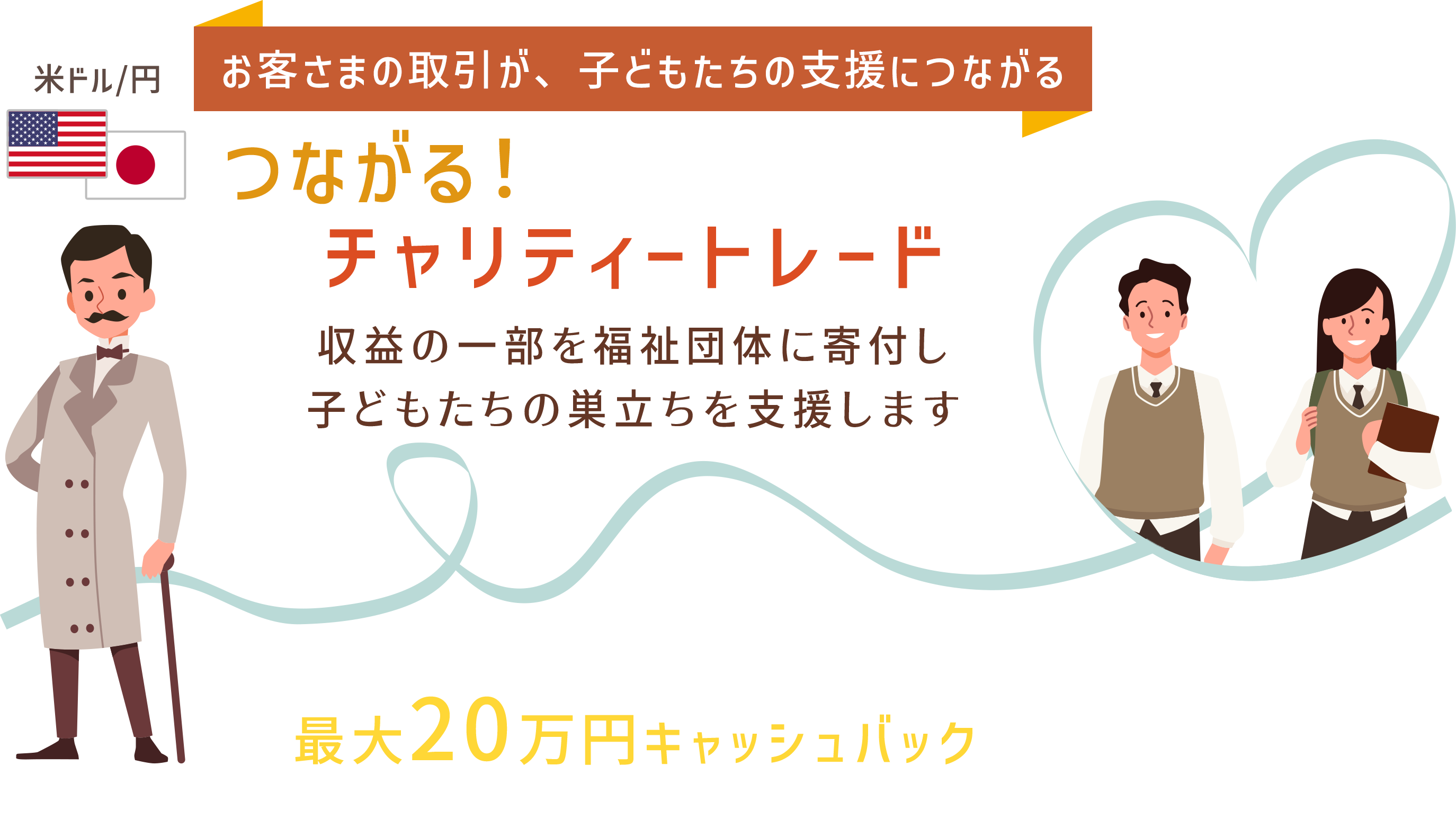 米ドル/円 つながる！チャリティートレード