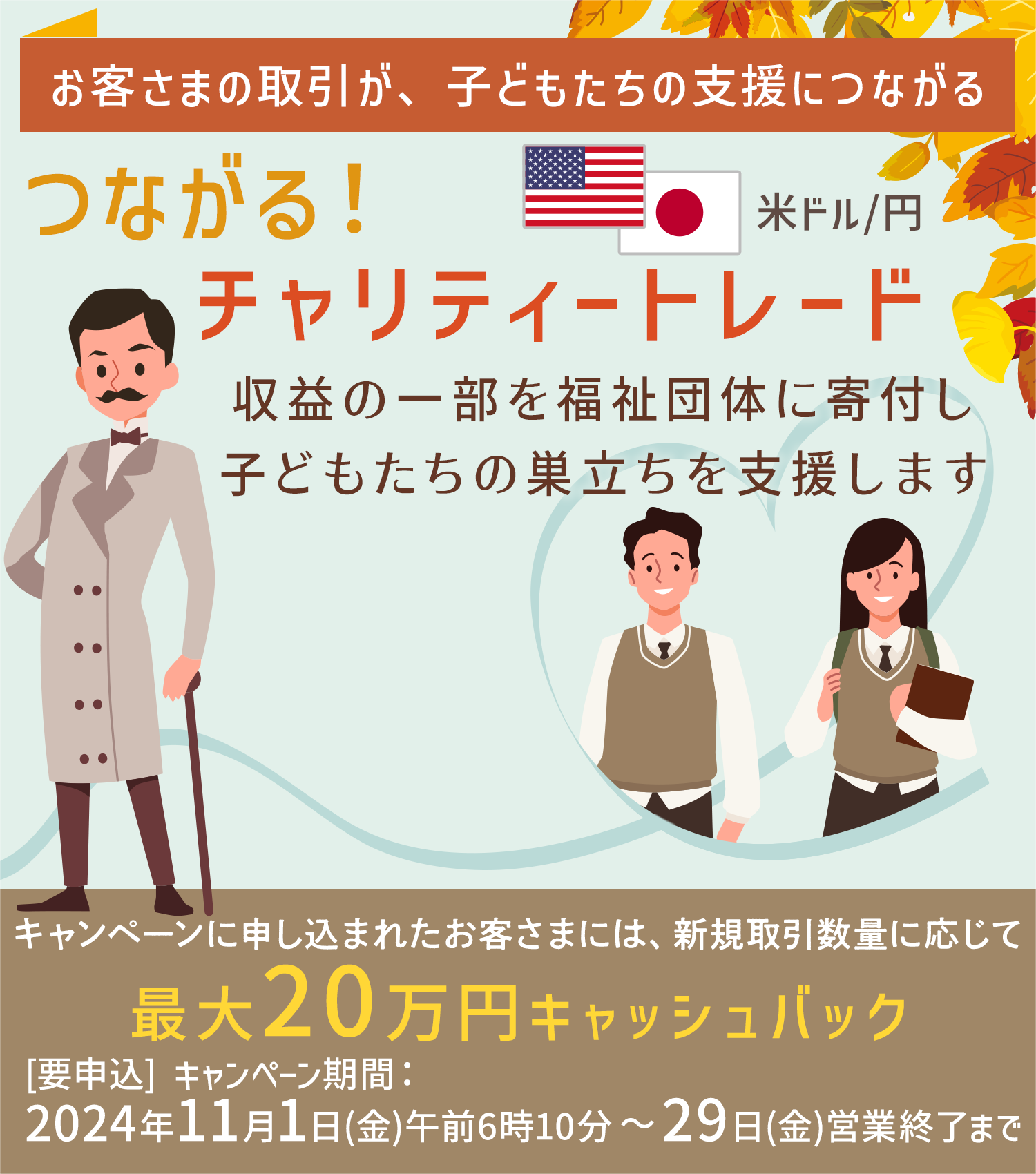 米ドル/円 つながる！チャリティートレード