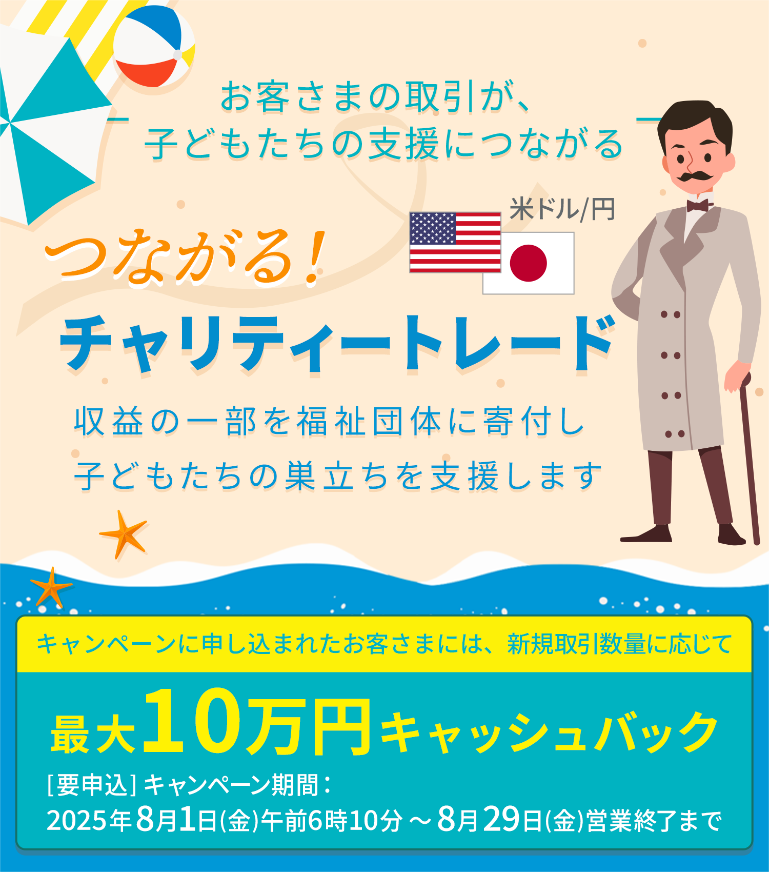 米ドル/円 つながる！チャリティートレード