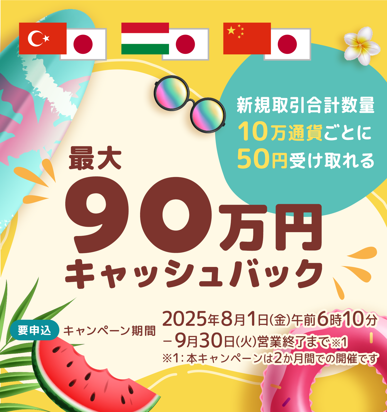 最大90万円キャッシュバックキャンペーン