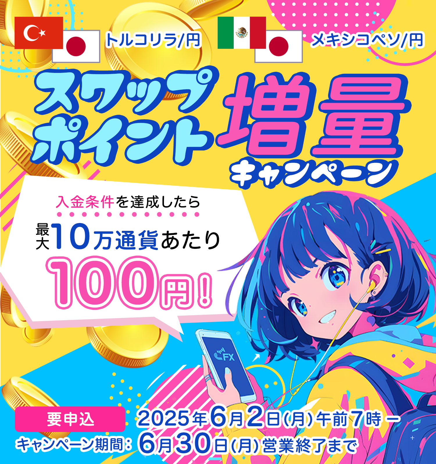 2ペア スワップポイント増量キャンペーン