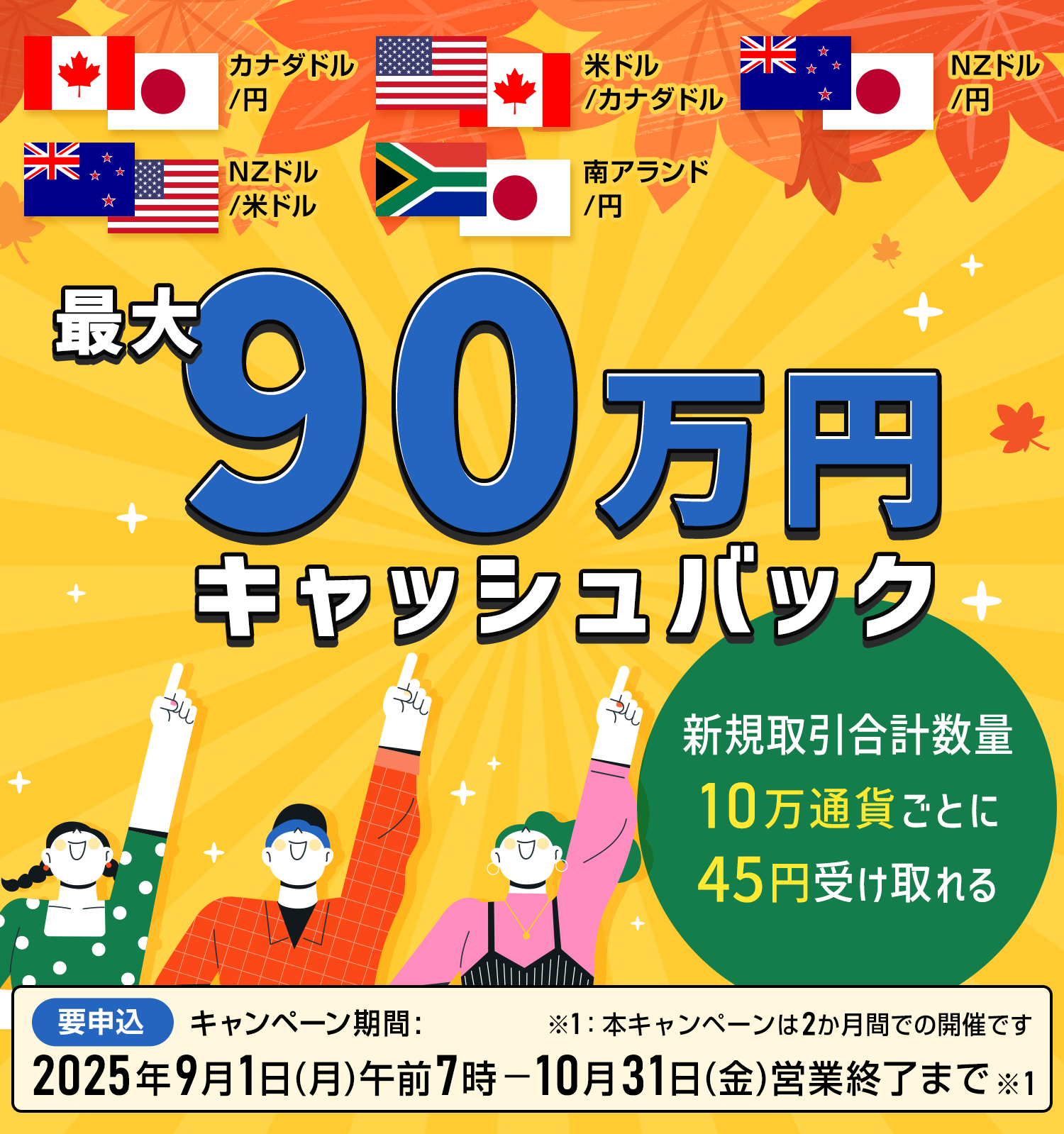 最大90万円キャッシュバックキャンペーン