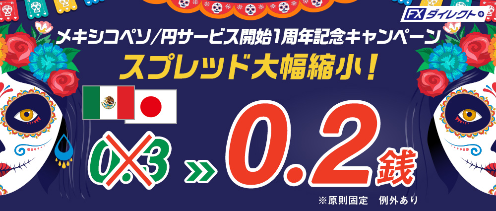 メキシコペソ／円サービス開始1周年記念キャンペーン