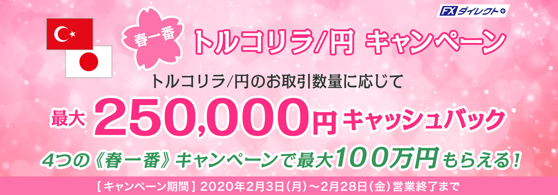 春一番最大25万円キャッシュバックキャンペーン