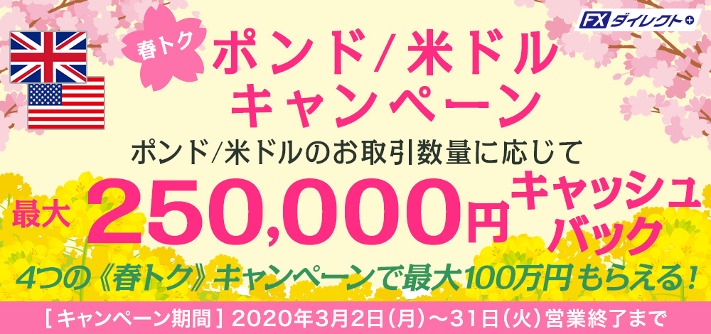 春トク最大25万円キャッシュバックキャンペーン