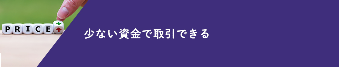 少ない資金で取引できる