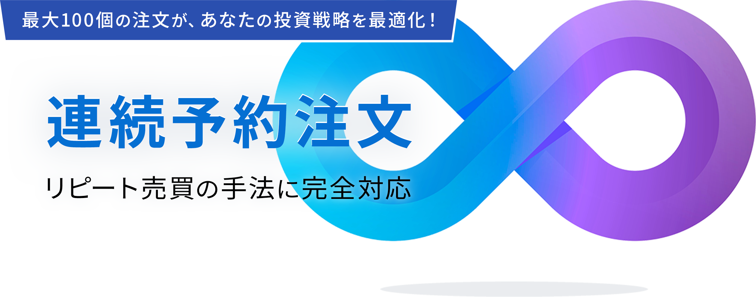 リピート売買の手法に完全対応！ 連続予約注文